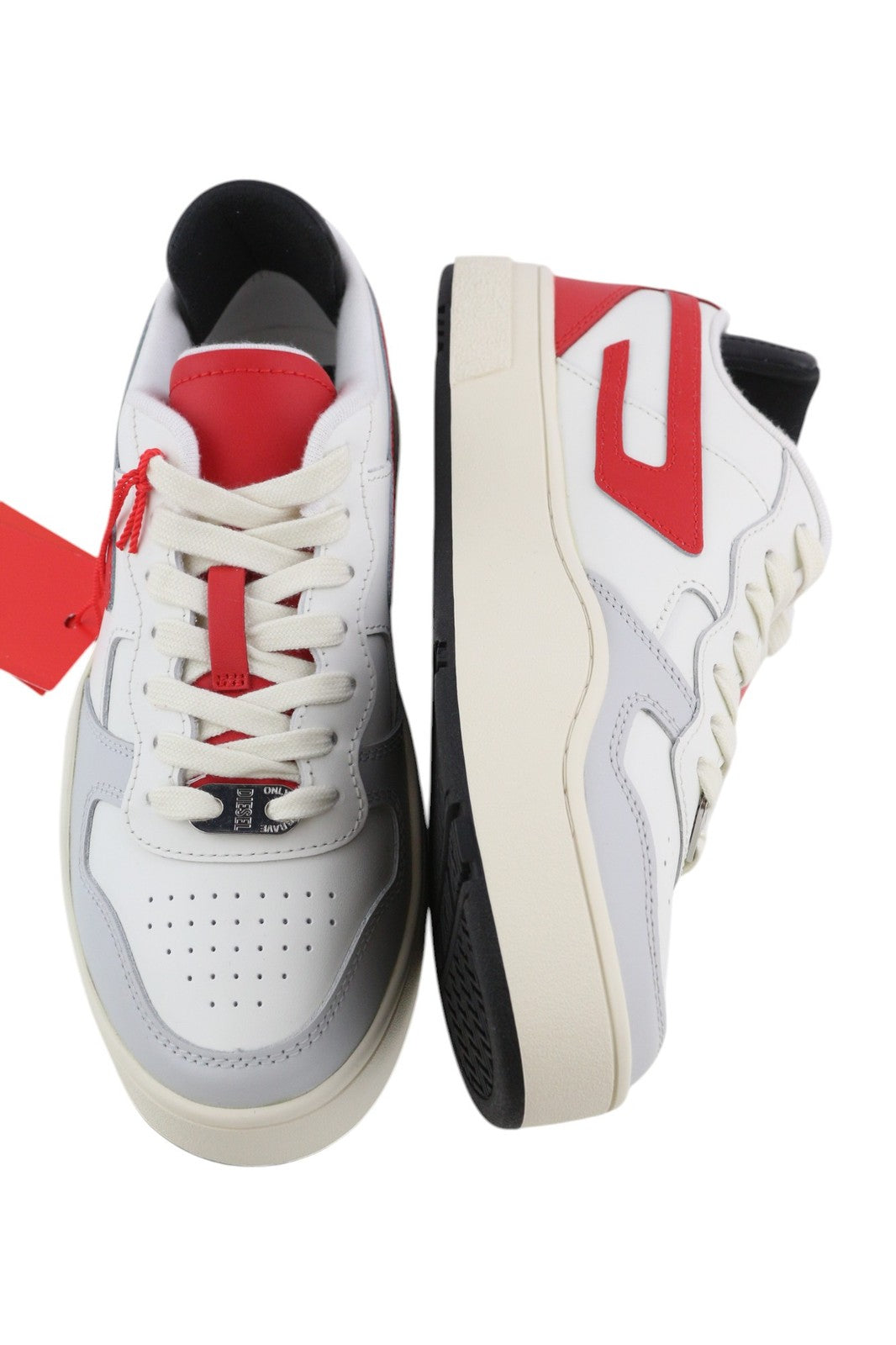 DIESEL S-Ukiyo žemakulniai vyriški sportbačiai, šviesios karvės odos, suvarstomi, EU41, RRP 195 € 