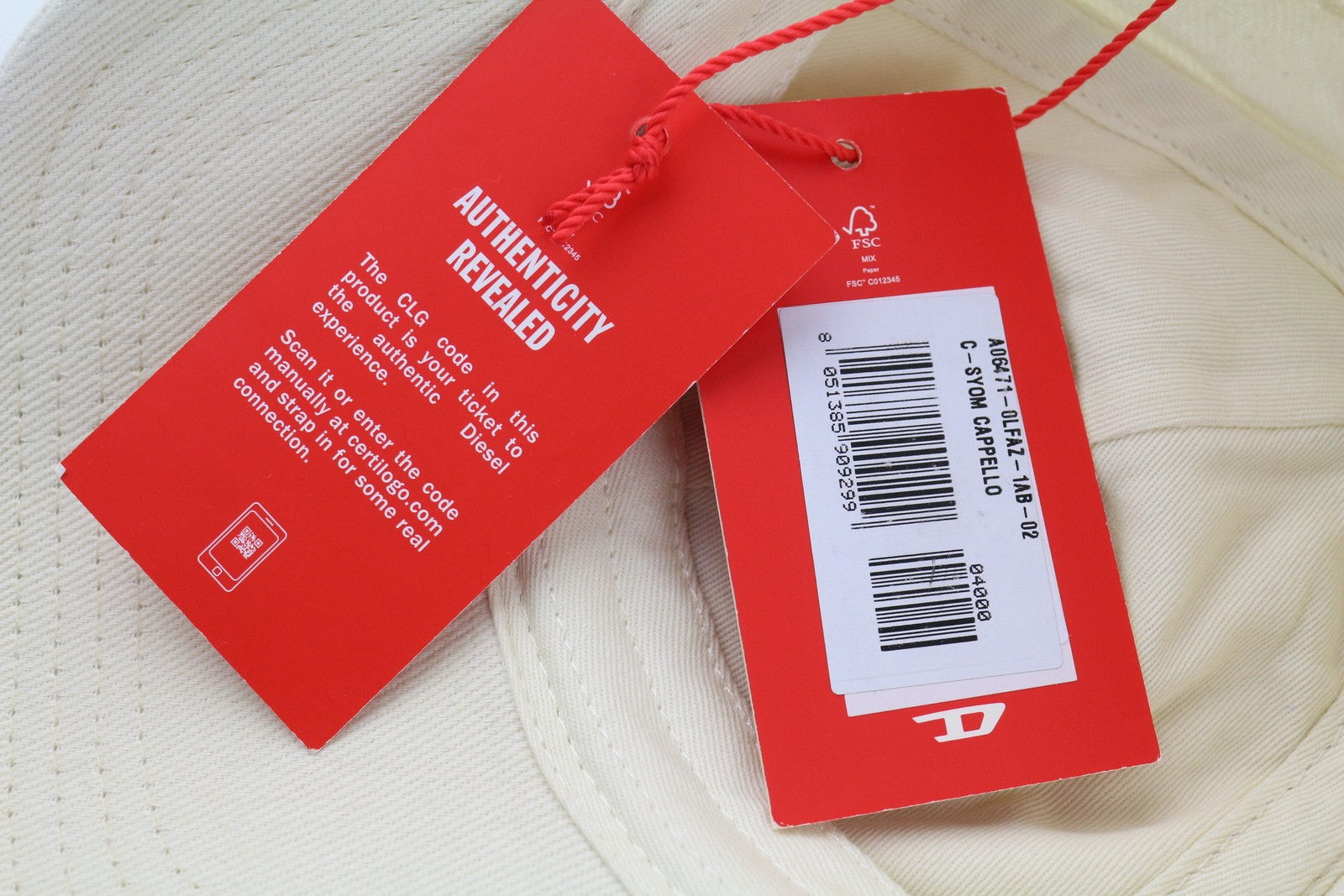 DIESEL C-Syom vyriška kepurė OS balta beisbolo stiliaus su siuvinėtu logotipu, medvilninė laisvalaikio stiliaus unisex 