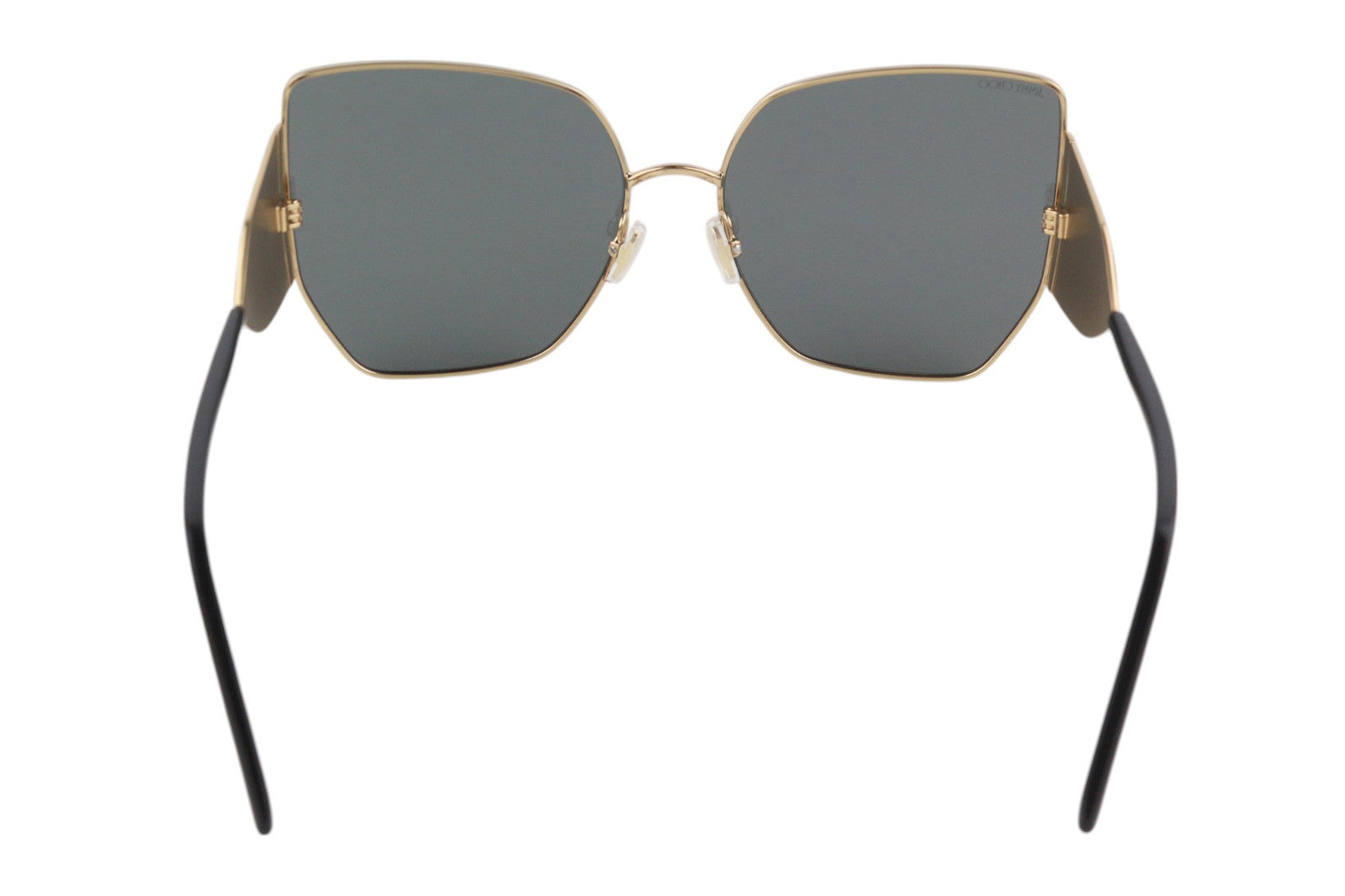 JIMMY CHOO River/s Rhlir moteriški akiniai nuo saulės VIENO DYDŽIO su tonuotu auksu ir drugeliu, rekomenduojama kaina – 399 €