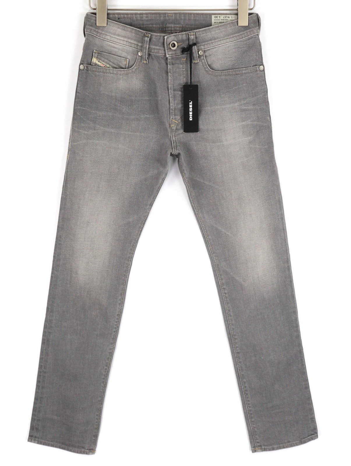 DIESEL Buster 0853T vyriški džinsai W27/L30 Regular Slim Tapered Stretch Washed Grey 