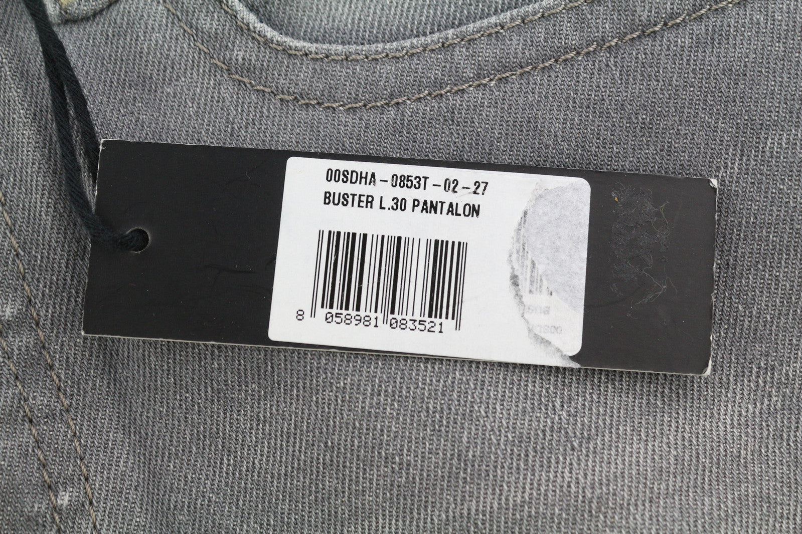 DIESEL Buster 0853T vyriški džinsai W27/L30 Regular Slim Tapered Stretch Washed Grey 