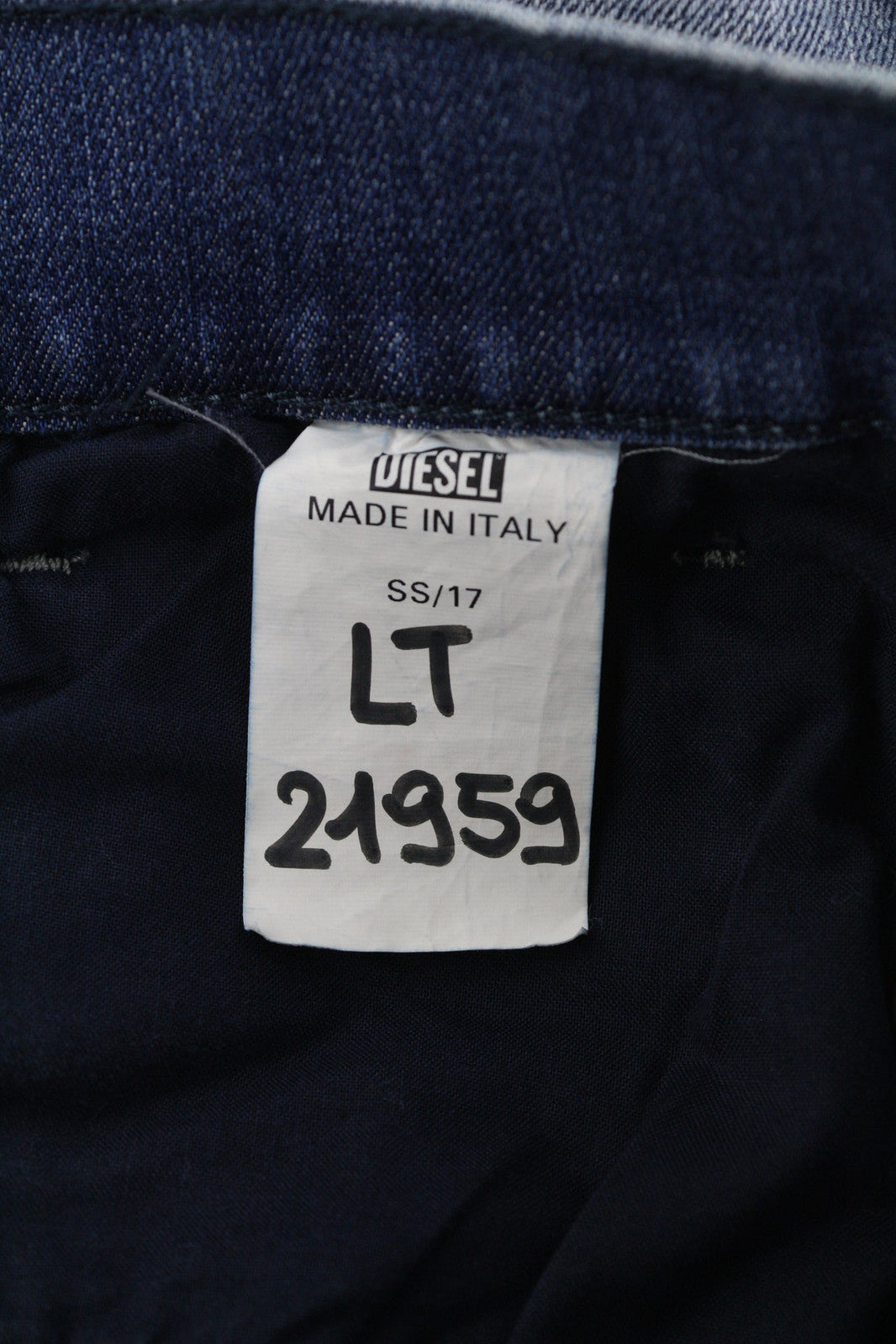 DIESEL Women Jeans W24 Slim Fit Zipper Pockets Ripped Distress Washed Blue Logo