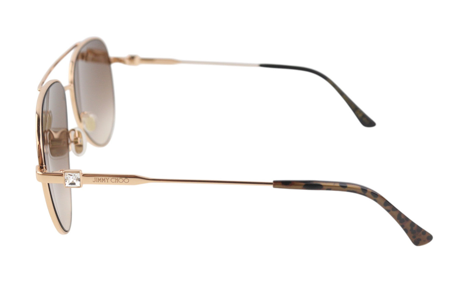 JIMMY CHOO Olly/S moteriški akiniai nuo saulės, VIENO DYDŽIO, tonuoti, rožinio aukso spalvos rėmeliai, rekomenduojama mažmeninė kaina – 269 € 