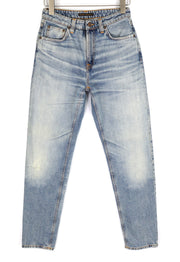NUDIE JEANS Breezy Britt Women Jeans W28/L32 Slim Fit Washed Denim Blue Zip Fly