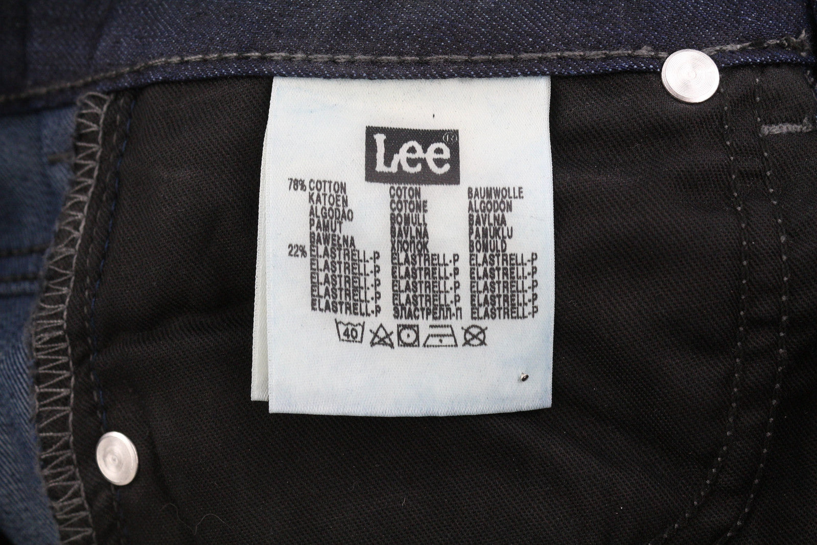 LEE Amy Women Jeans W26/L33 Denim Blue Washed Slim Fit Zip Fly Pockets Logo