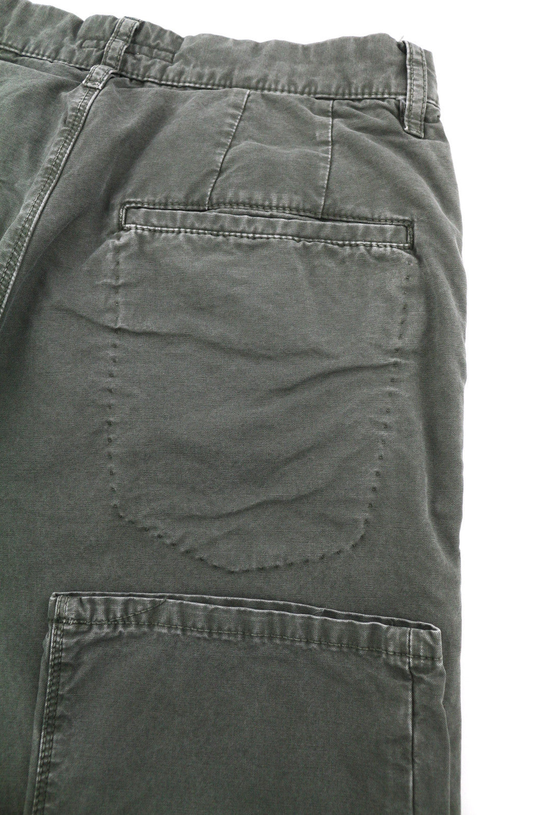 NUDIE JEANS Khaki spalvos įprastos vyriškos kelnės W30/L34 ekologiškų alyvuogių spalvos traškios sagomis užsegamos kelnės 
