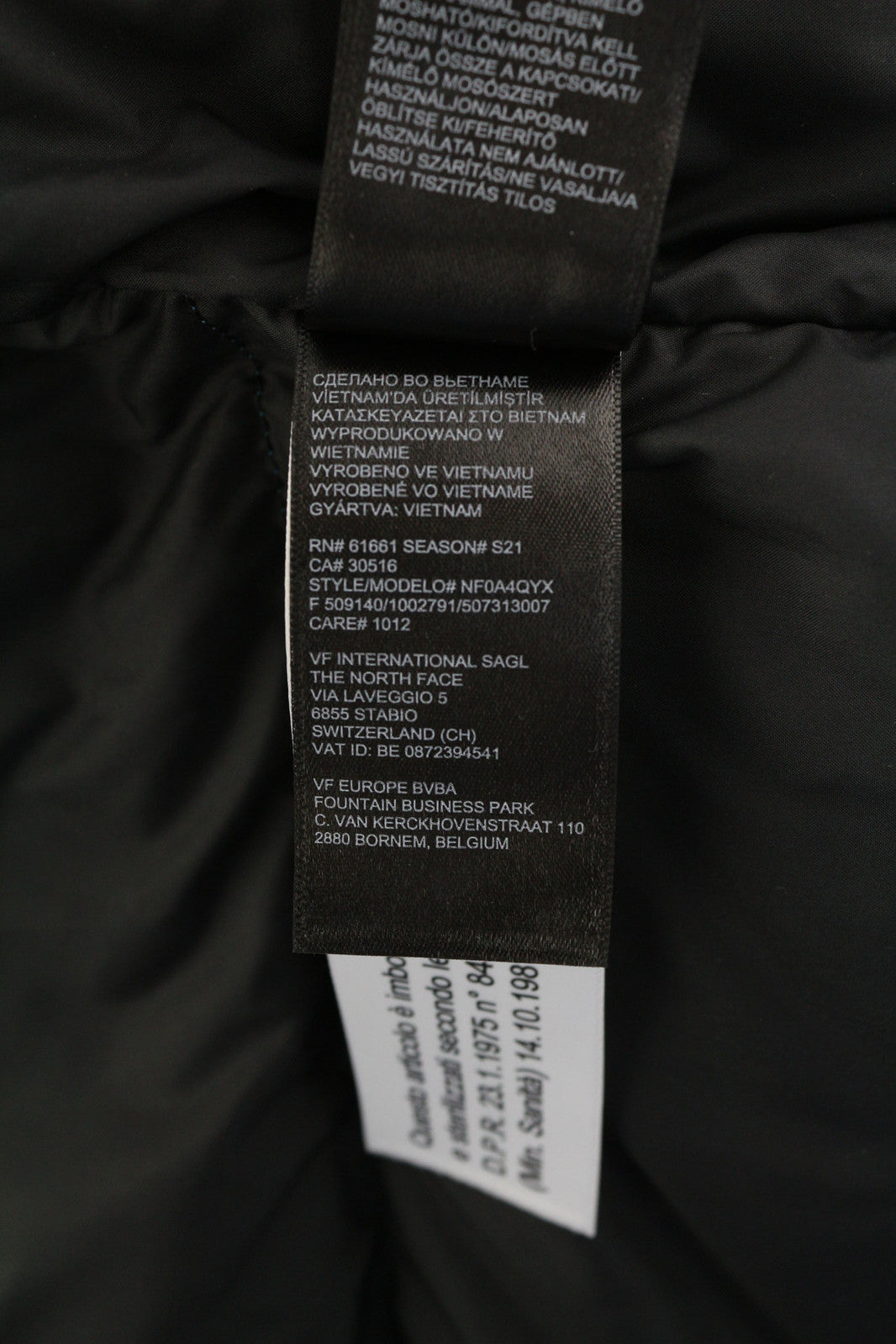 THE NORTH FACE Himalayan Men Jacket M 550 Down Filled Hooded Quilted Logo Blue