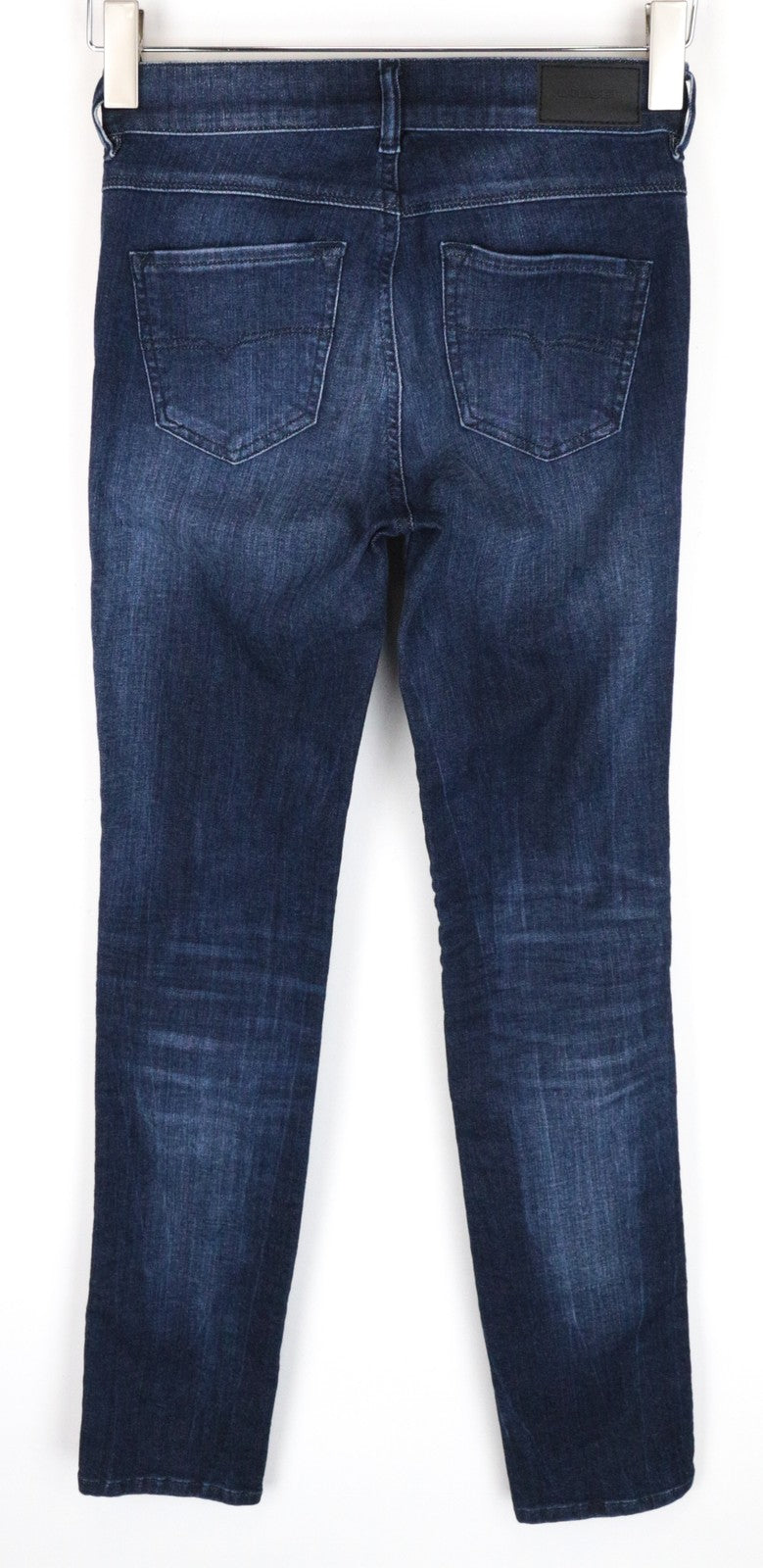 DIESEL Sandy 0685T moteriški džinsai W24/L34 Slim Straight Girls mėlyni, tamprūs medvilniniai džinsai 