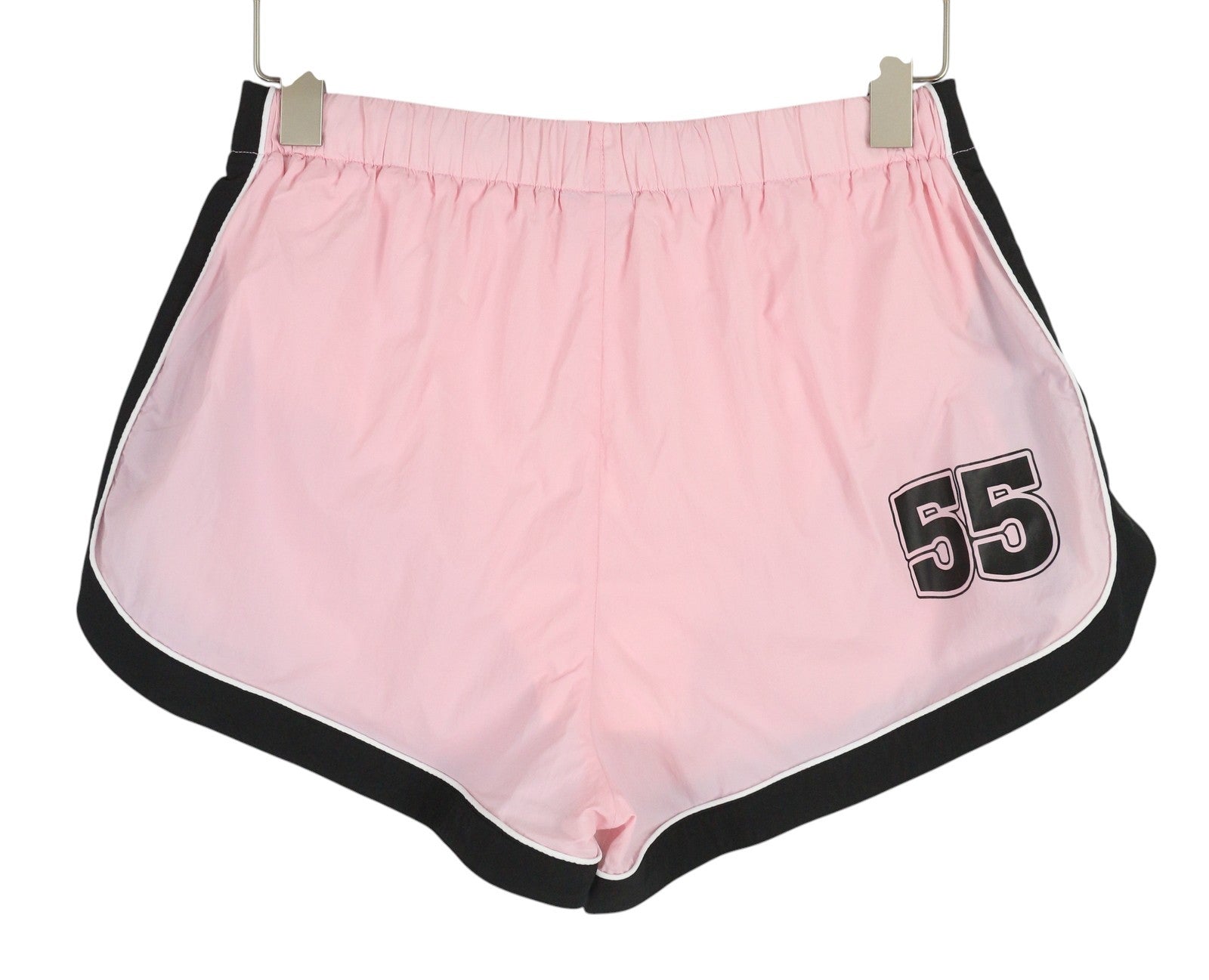DIESEL Awwb-Eicy-Wt 12 Women Shorts L Pink Elastic Waist Lined Logo RRP€90 Black