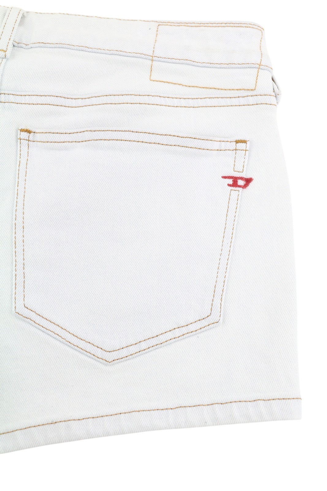 DIESEL De-Lyla 09C06 moteriški šortai W26 šviesiai mėlyni džinsiniai šortai su užtrauktuku ir kišenėmis laisvalaikiui 