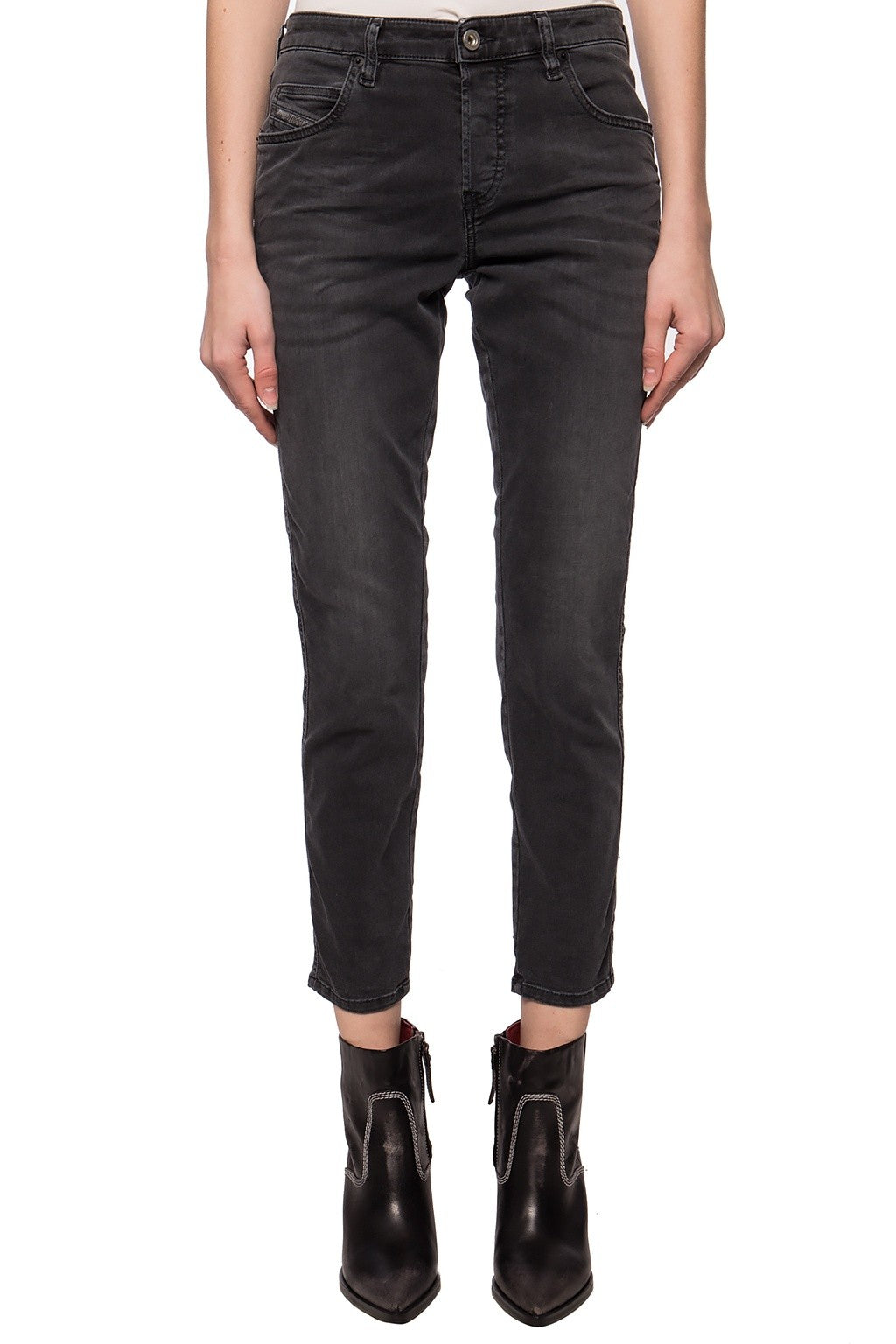 DIESEL Babhila 069EQ moteriški džinsai W26/L34 Slim Skinny Denim pilki tamprūs medvilniniai džinsai 