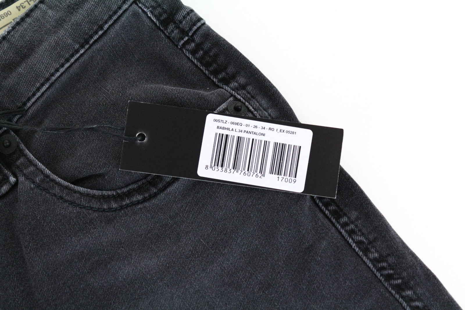 DIESEL Babhila 069EQ moteriški džinsai W26/L34 Slim Skinny Denim pilki tamprūs medvilniniai džinsai 