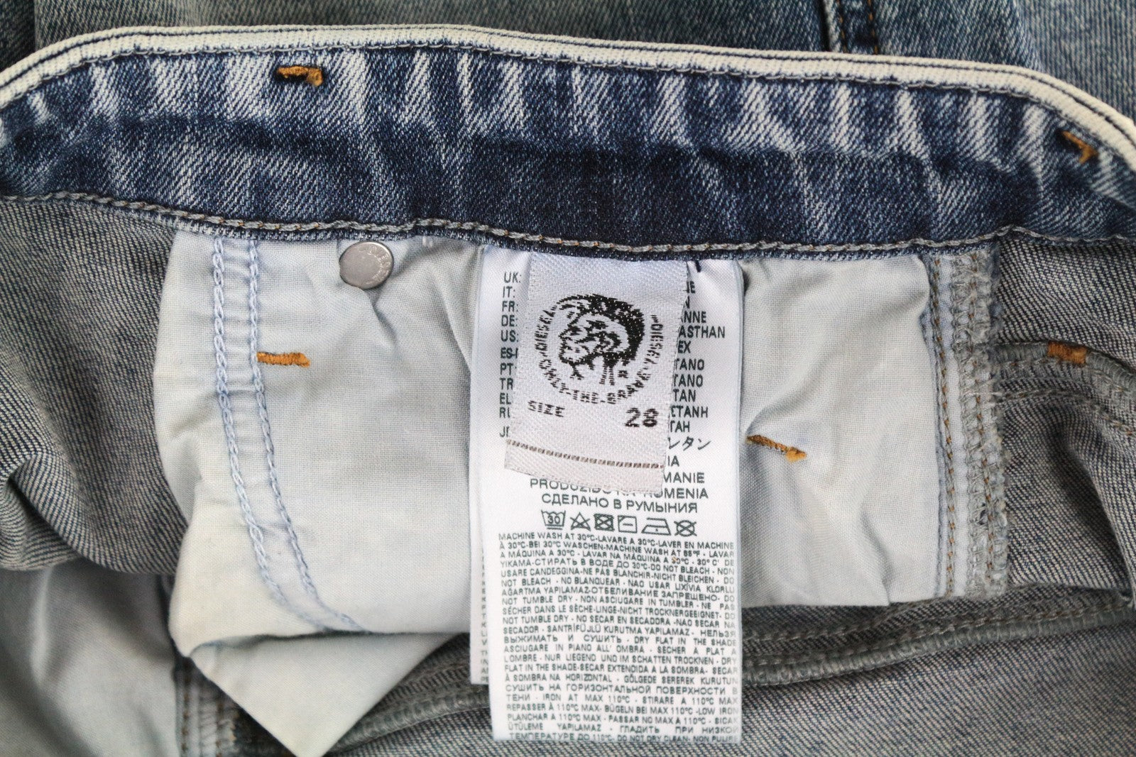 DIESEL Babhila 069BN moteriški džinsai W28/L32 Slim Skinny medvilnės tamprės šviesiai mėlyni