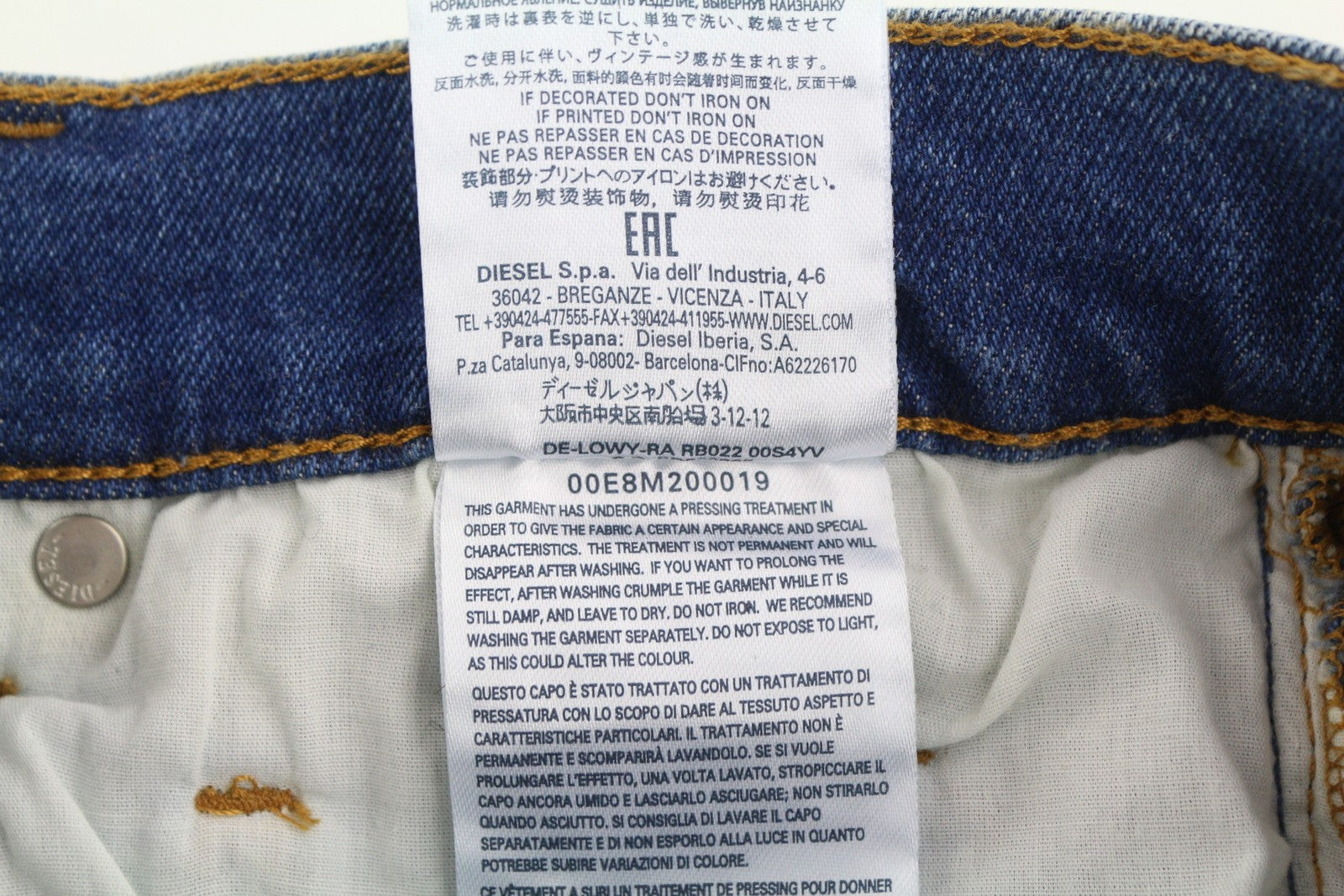 DIESEL De-Lowy-Ra RB022 moteriški šortai, W25, skalbtos mėlynos spalvos, džinsinio audinio, RRP 120 € 