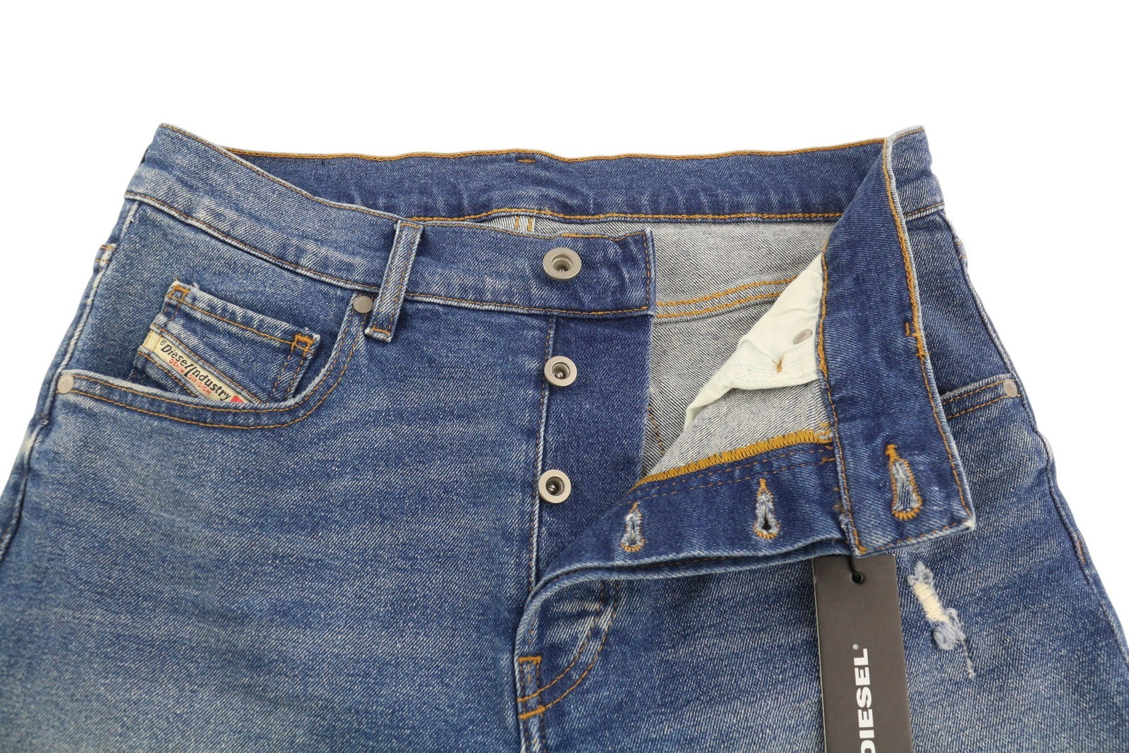 DIESEL De-Lowy-Ra RB022 moteriški šortai, W25, skalbtos mėlynos spalvos, džinsinio audinio, RRP 120 € 