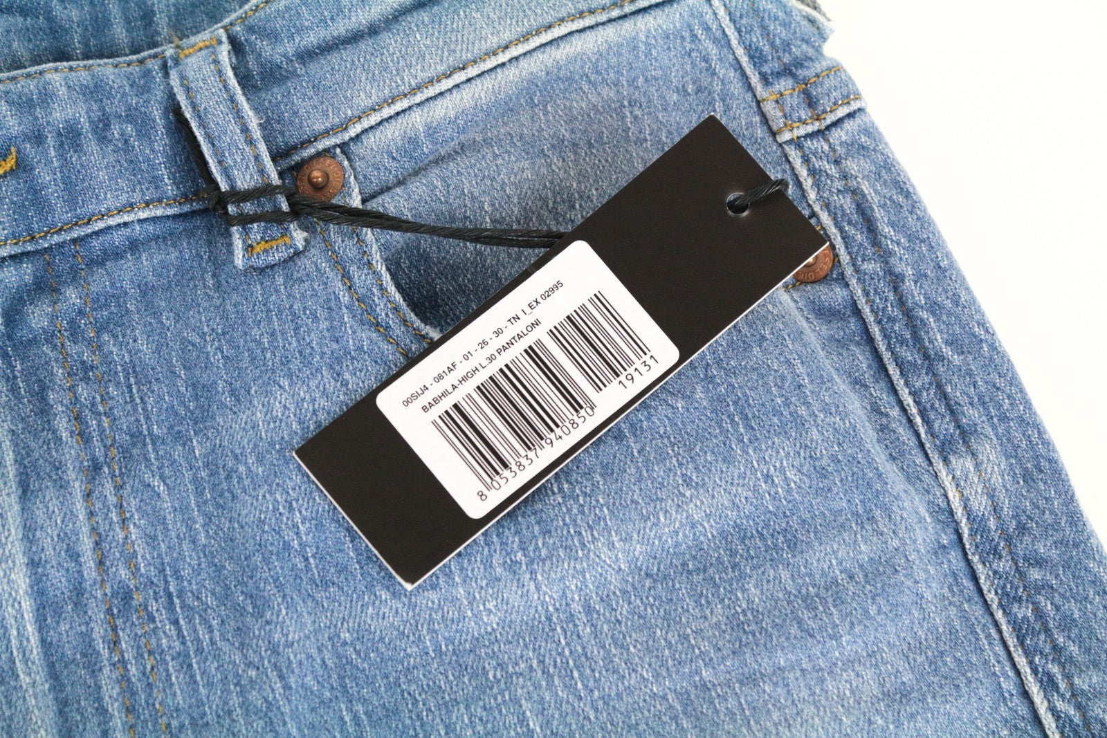 DIESEL Babhila-High 081AF moteriški džinsai W26/L30 Slim Skinny medvilnės tamprės mėlyni 