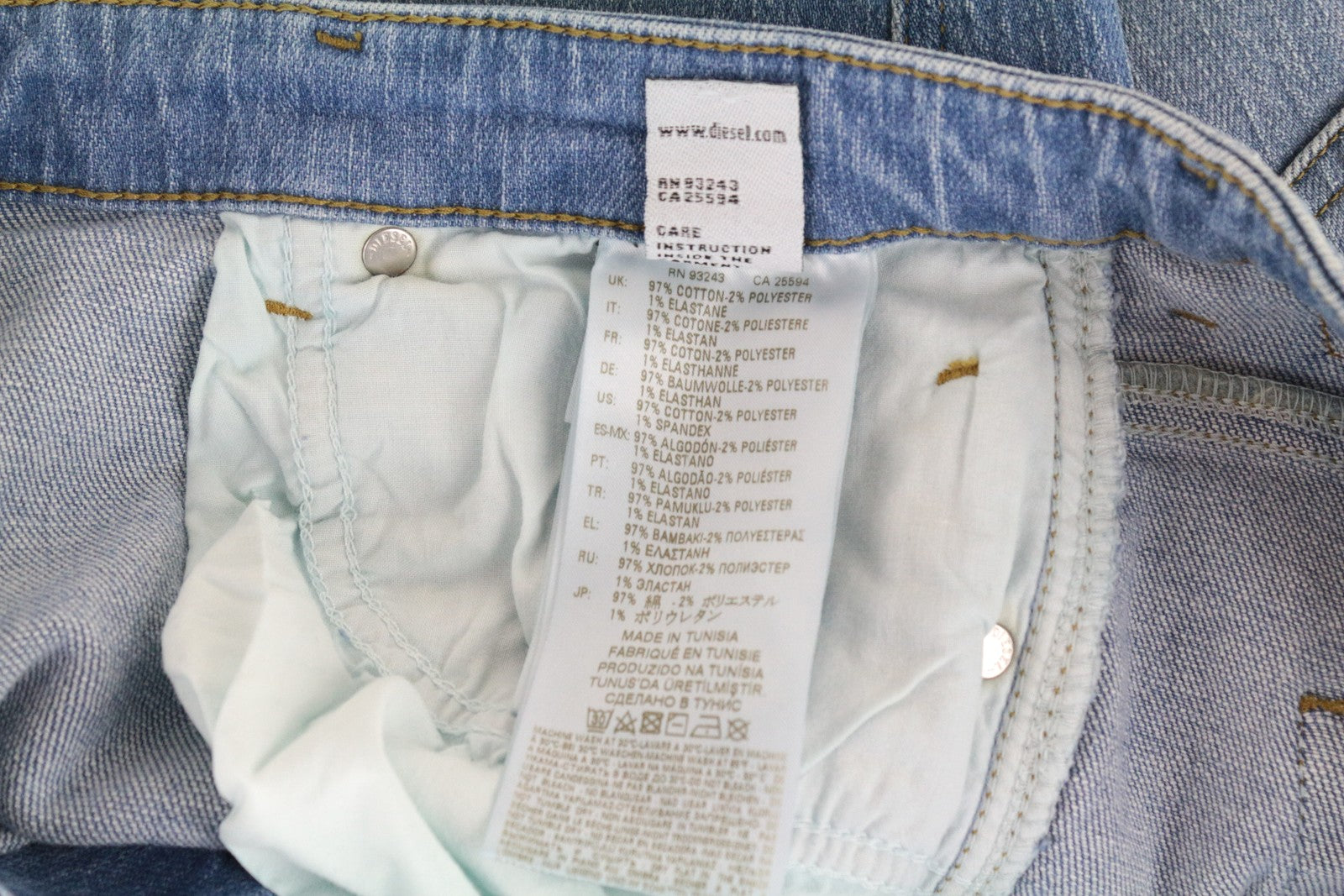 DIESEL Babhila-High 081AF moteriški džinsai W31/L32 Slim Skinny skalbti tamprūs mėlyni 