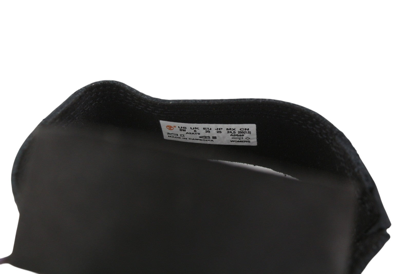 TIMBERLAND A2AT9 moteriškos basutės EU39 EU39.5 juodos odinės dirželiai plokščiu padu logotipas 