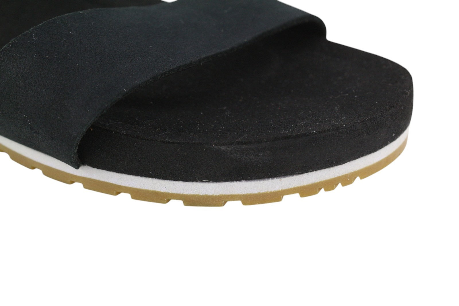 TIMBERLAND A2AT9 moteriškos basutės EU39 EU39.5 juodos odinės dirželiai plokščiu padu logotipas 