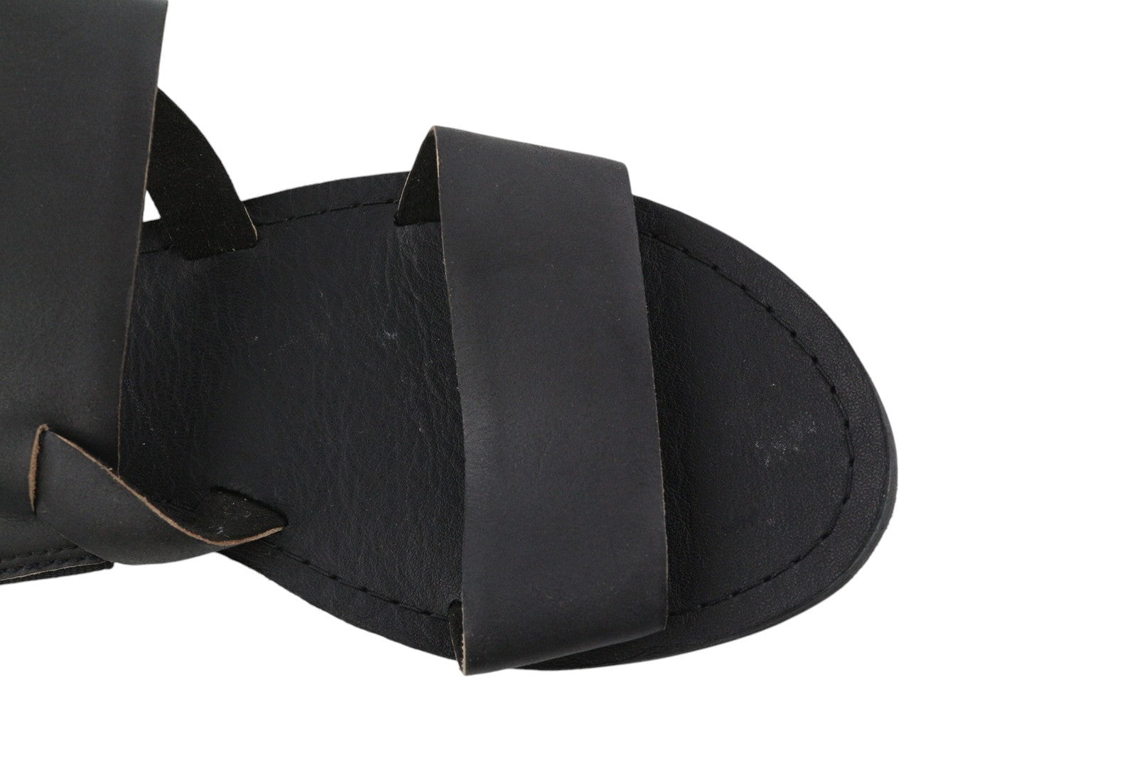 TIMBERLAND A1JFA Women Sandals EU39 EU39.5 Black Leather Open Toe Buckle Closure