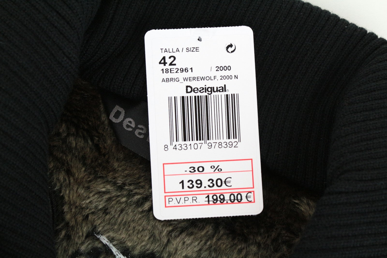 DESIGUAL Werewolf Women  Jacket 42 Black Single-Breasted Zipped Long Sleeve