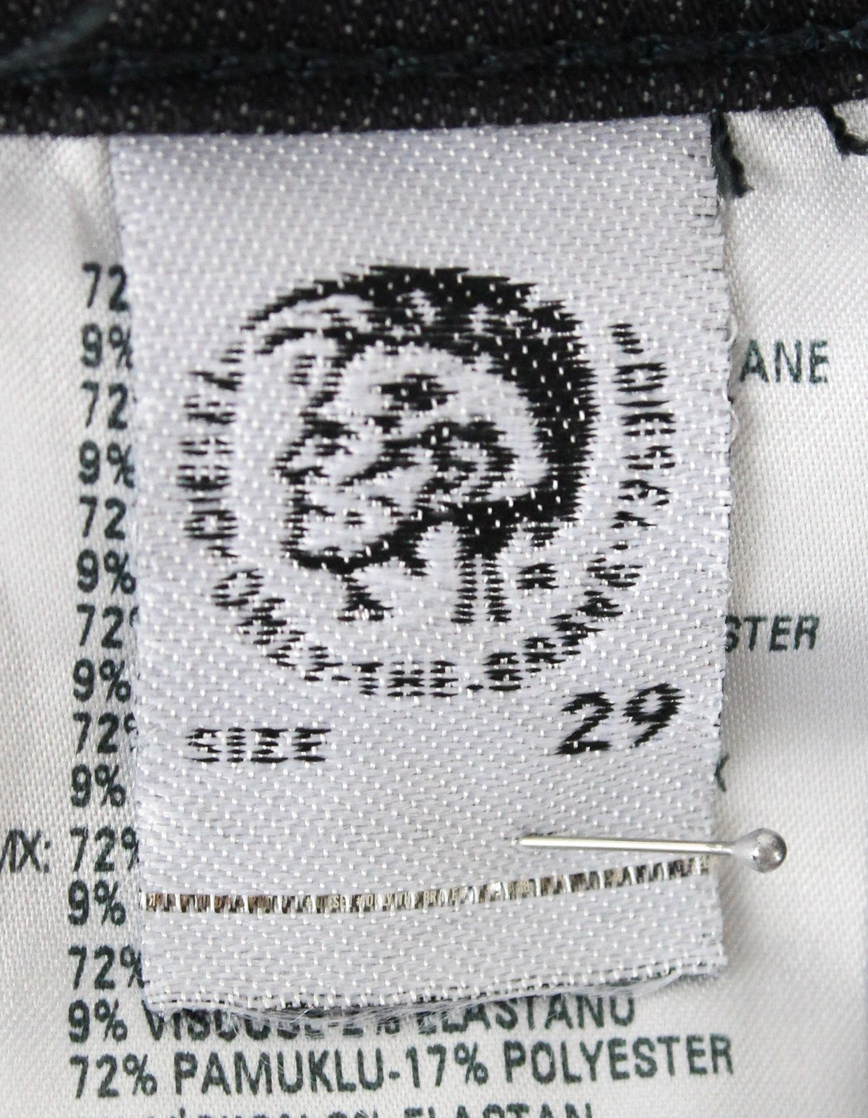 DIESEL Larkee 082AS vyriški džinsai W29/L34 tamsiai pilki, išblukę, tamprūs, įprasti, tiesūs 