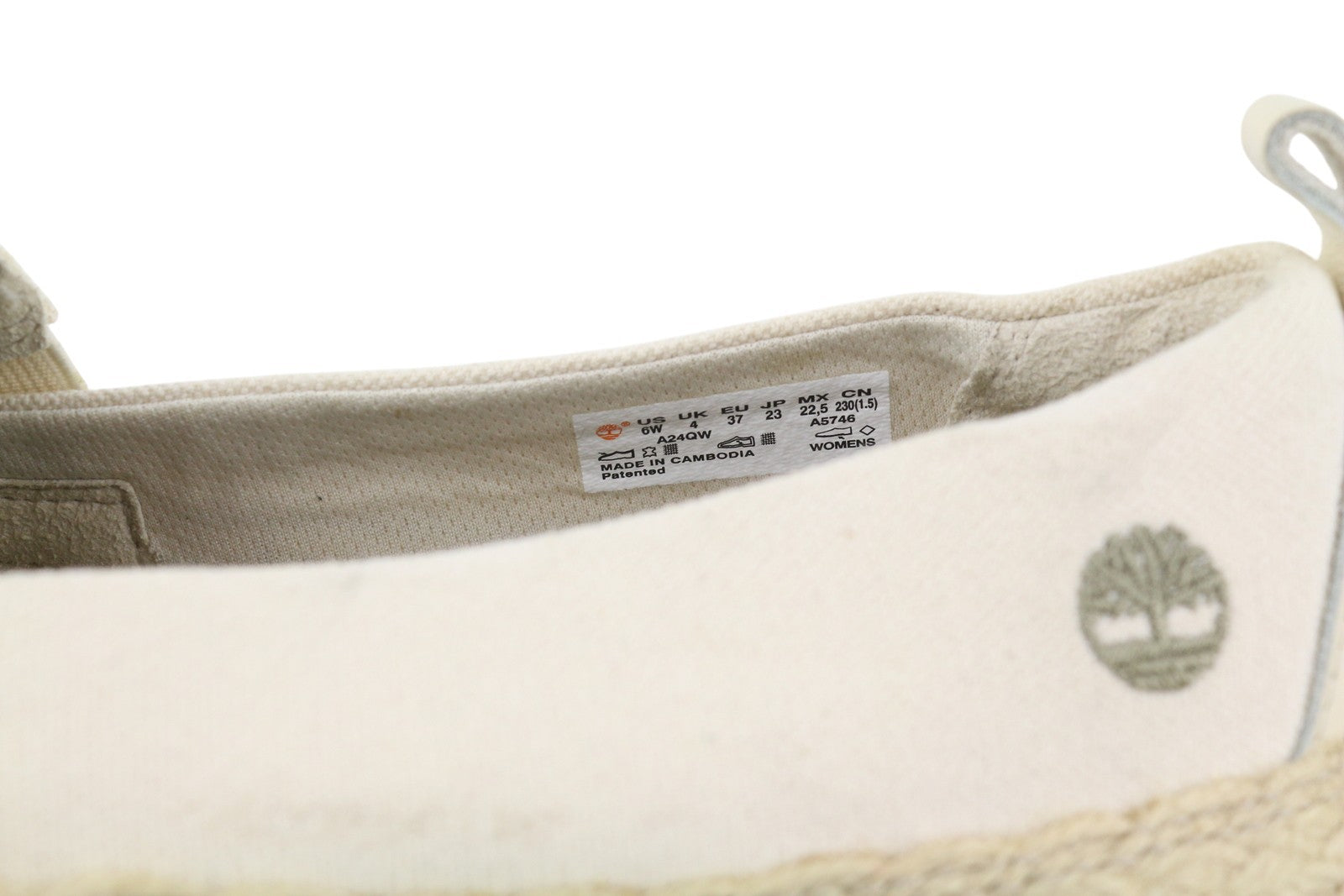 TIMBERLAND A24QW moteriški bateliai EU36 EU37 balti migdolų noselės užsegami „Earthkeepers“ bateliai 