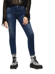 DIESEL Babhila 083AE moteriški džinsai W24/L32 mėlyni, tamprūs, ploni, aptempti, klasikinio kirpimo džinsai 