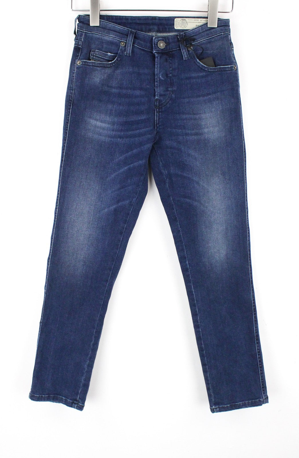 DIESEL Babhila 083AE moteriški džinsai W24/L32 mėlyni, tamprūs, ploni, aptempti, klasikinio kirpimo džinsai 