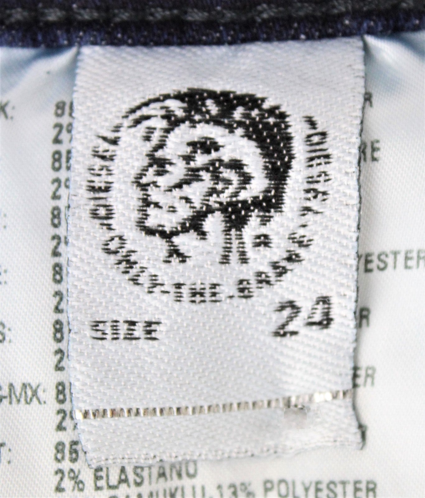 DIESEL Babhila 083AE moteriški džinsai W24/L32 mėlyni, tamprūs, ploni, aptempti, klasikinio kirpimo džinsai 