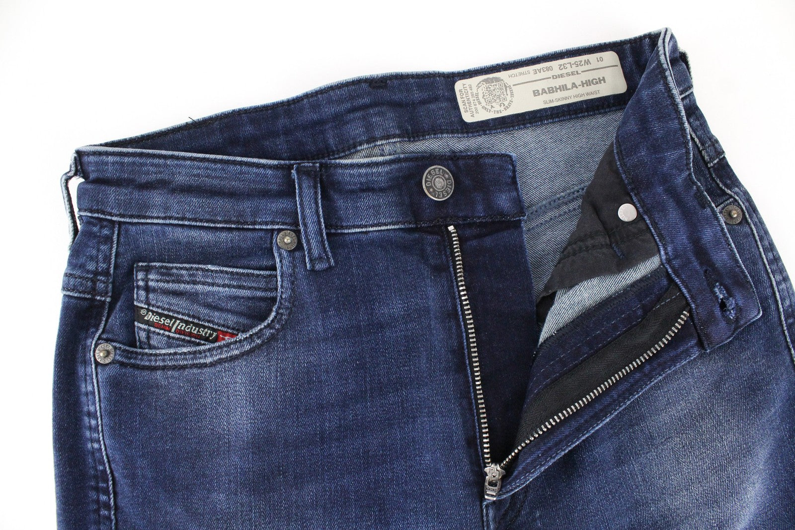 DIESEL Babhila-High 083AE Women's Jeans W25/L32 Slim Skinny Stretch Blue Classic