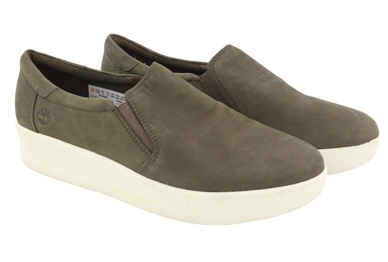 TIMBERLAND A1M9T moteriški batai, pilki, odiniai, migdolų noselės, laisvalaikio batai. 