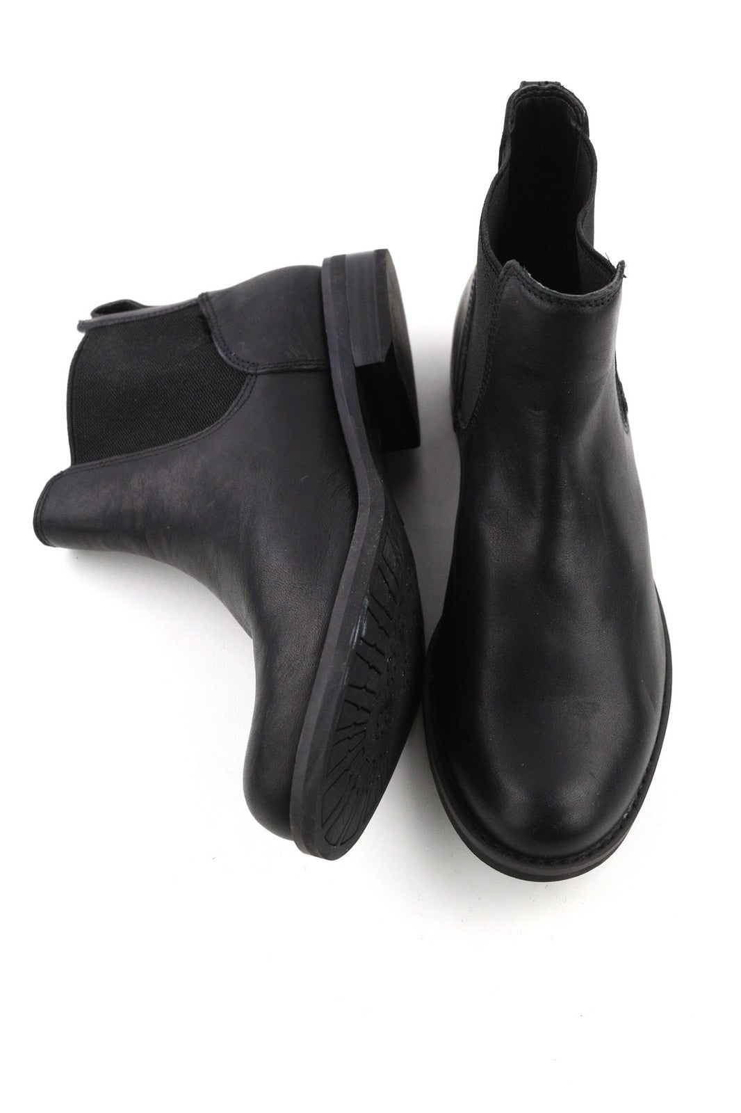 TIMBERLAND A1KHL Womens Boots EU38 UK5 Black Leather Pull On Almond Toe Chelsea