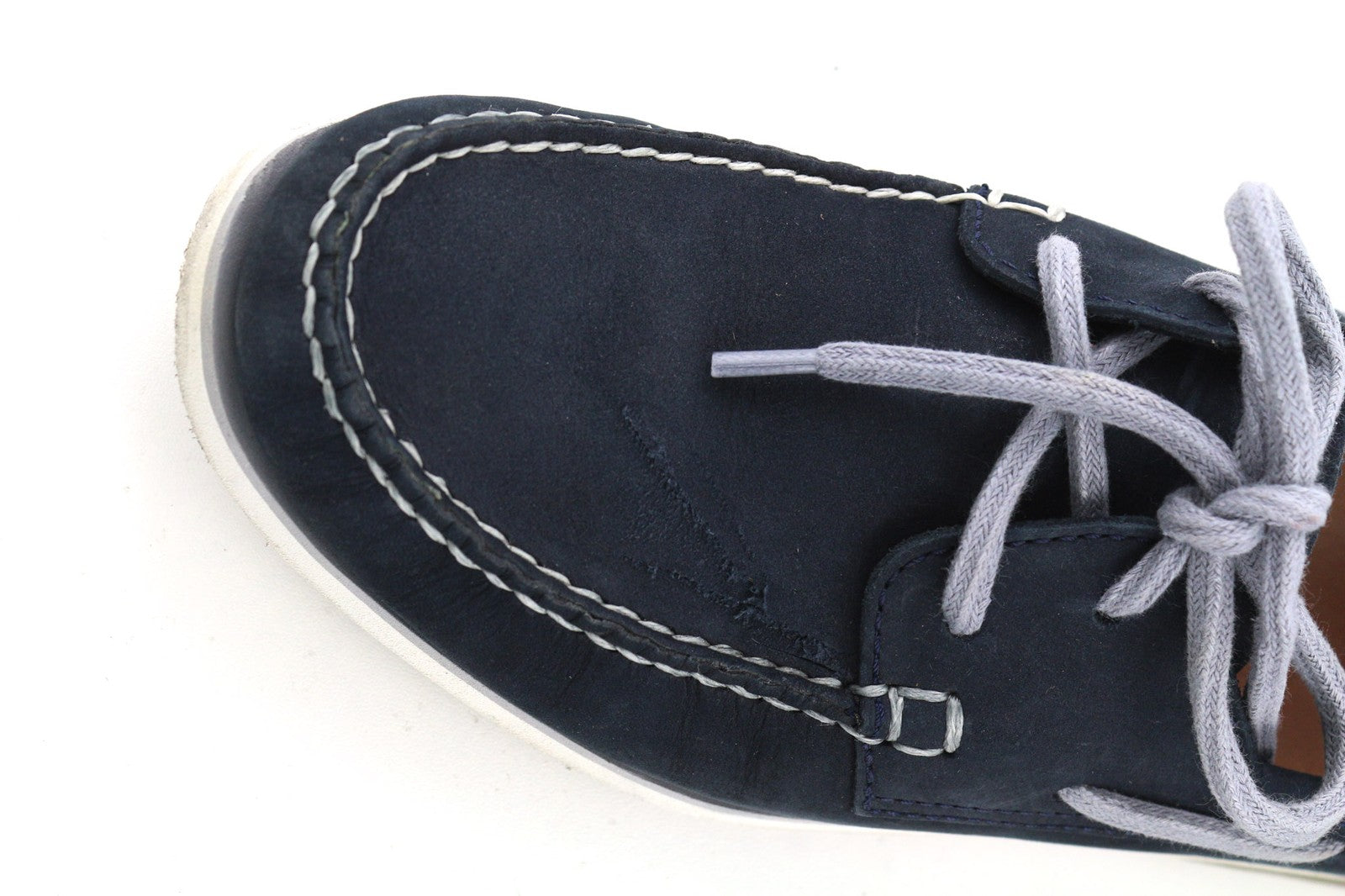 TIMBERLAND A416H vyriški batai EU41 UK7 mėlyni odiniai mokasinai „True Cloud“ 