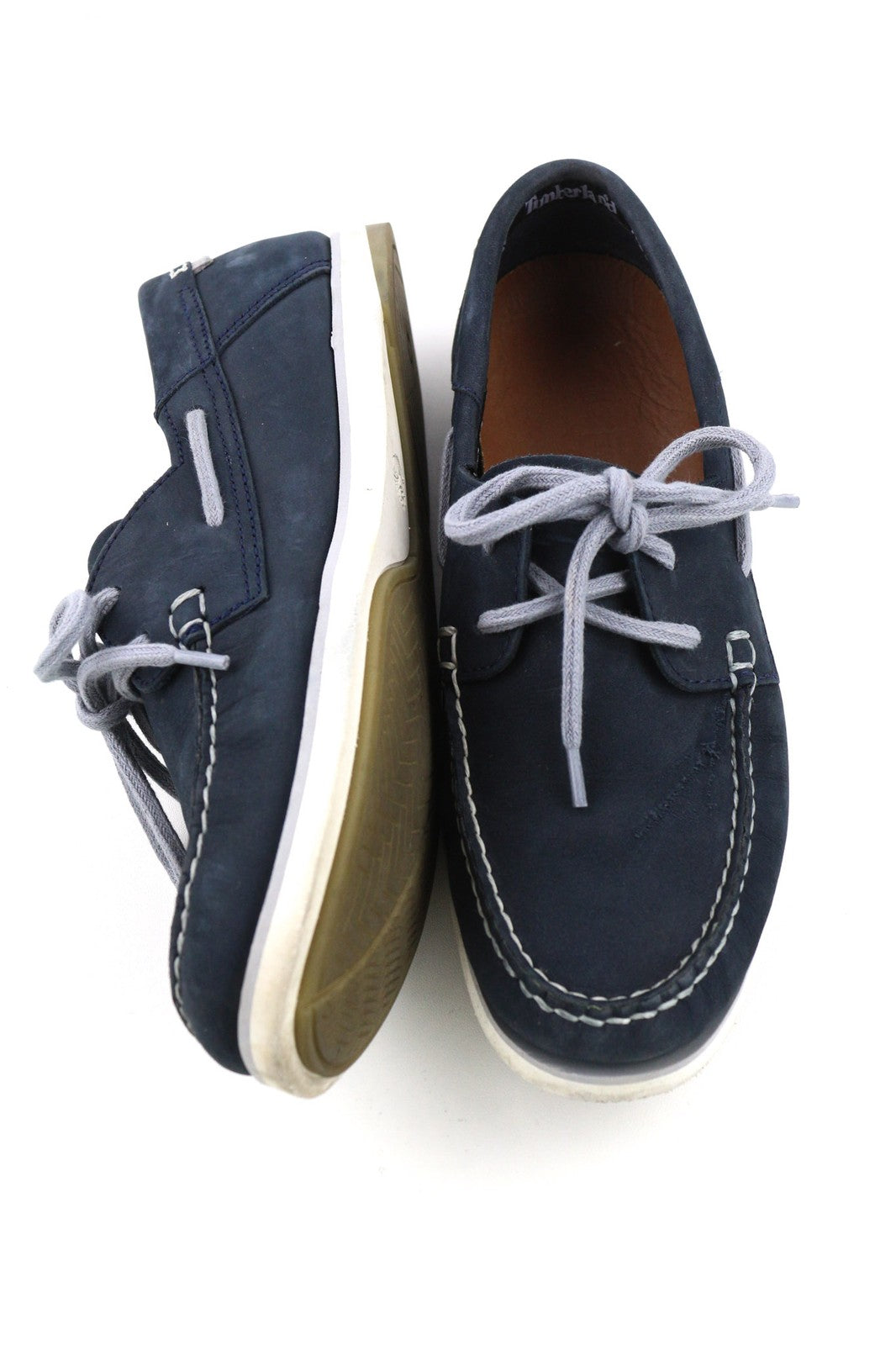 TIMBERLAND A416H vyriški batai EU41 UK7 mėlyni odiniai mokasinai „True Cloud“ 