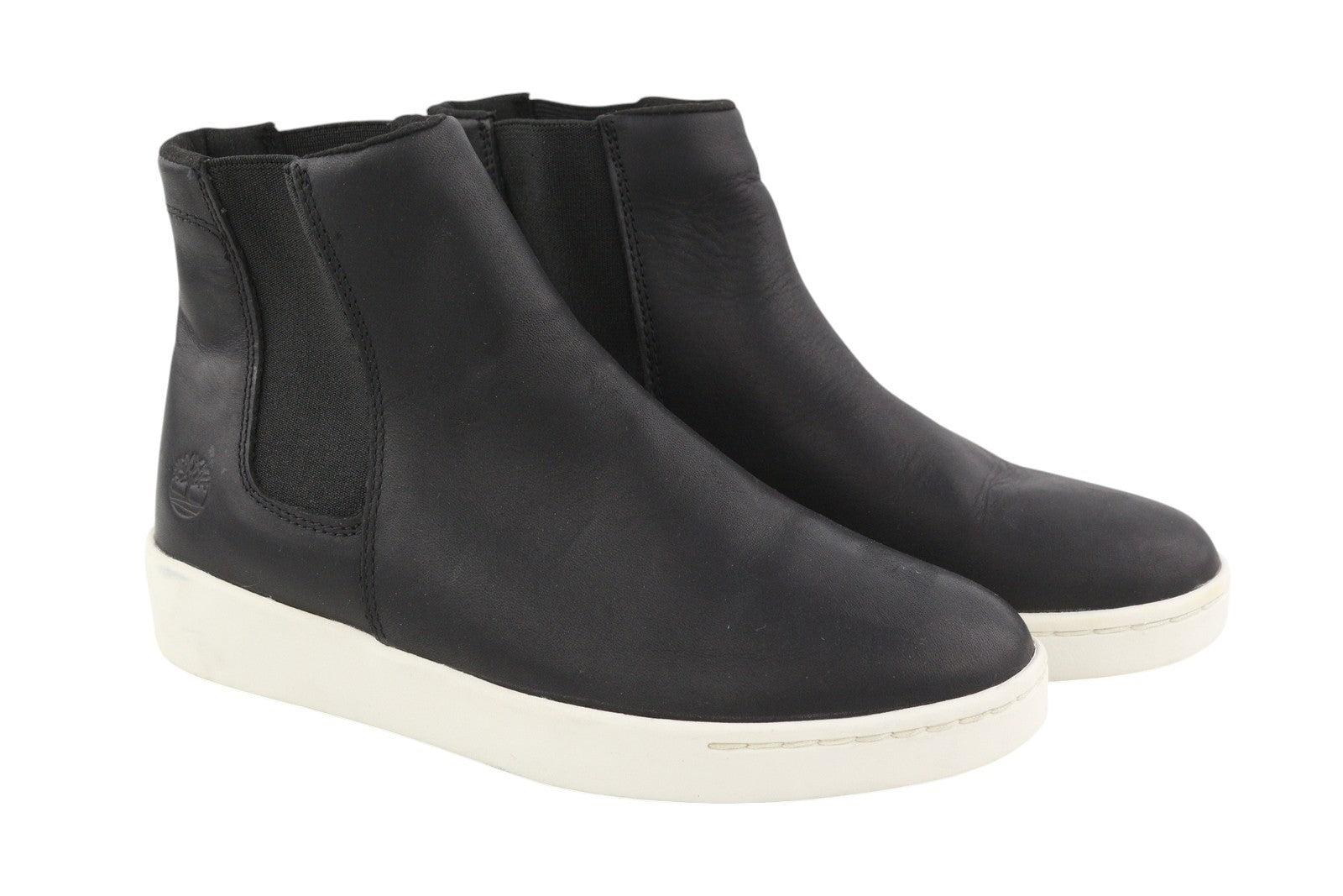 TIMBERLAND A2FUS moteriški batai EU37 EU37.5 juodi odiniai migdolų noselės su užtrauktuku. 