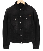 NUDIE JEANS Billy Mens Jacket S Dark Shist  Buttons Spread Black Pocket