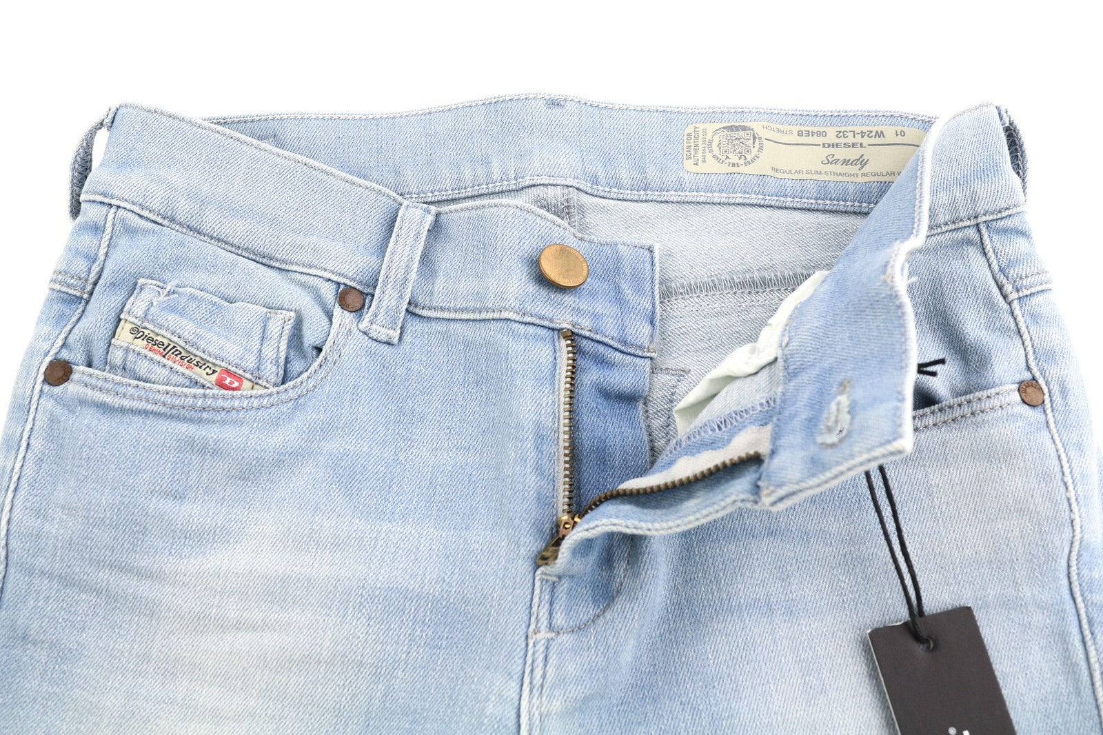 DIESEL Sandy 084EB Womens Jeans W24/L32 Regular Slim Straight Regular Blue