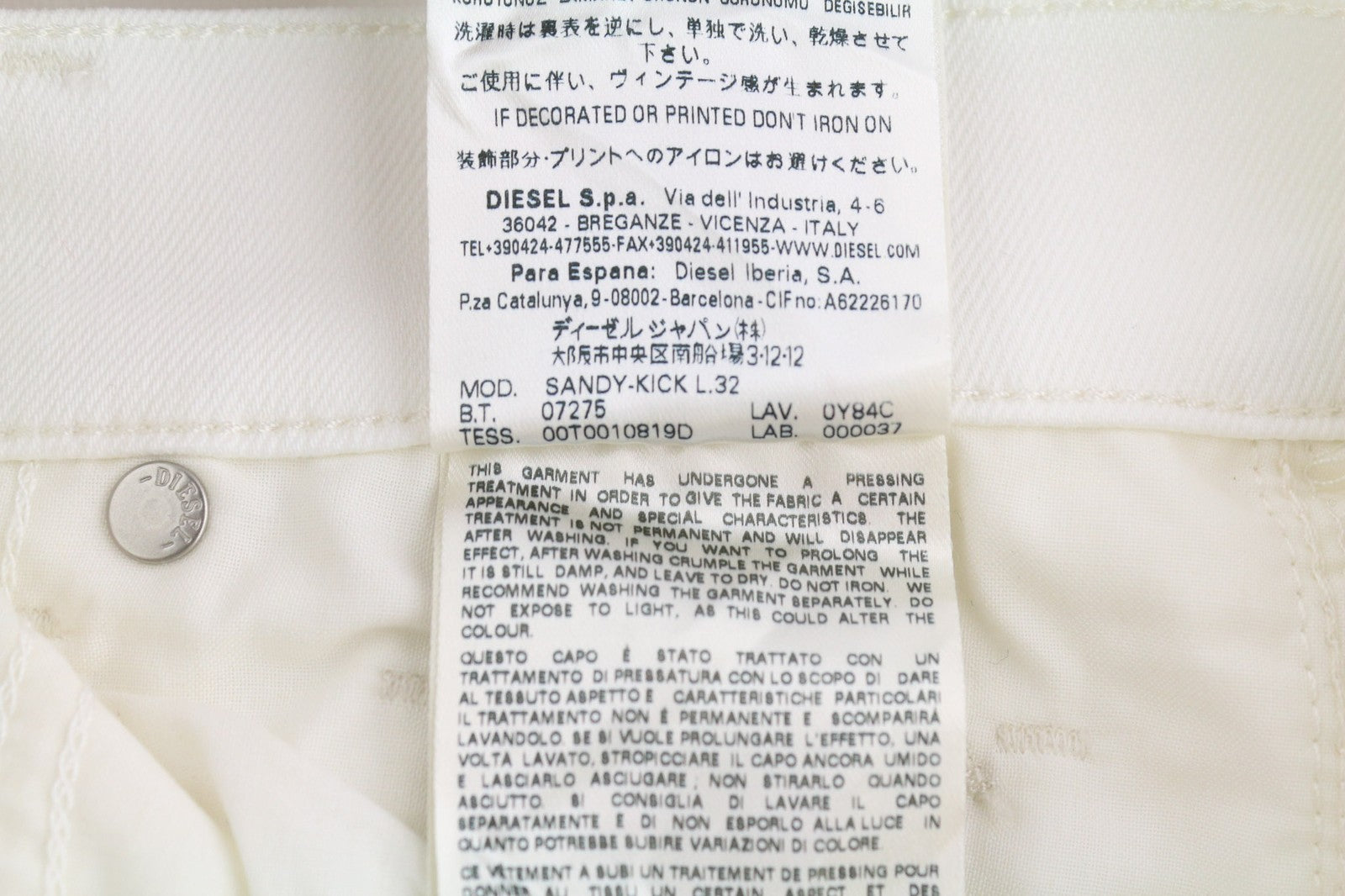 DIESEL Sandy-Kick 0Y84C Womens Jeans W26/L32 Regular Slim Straight RRP€179