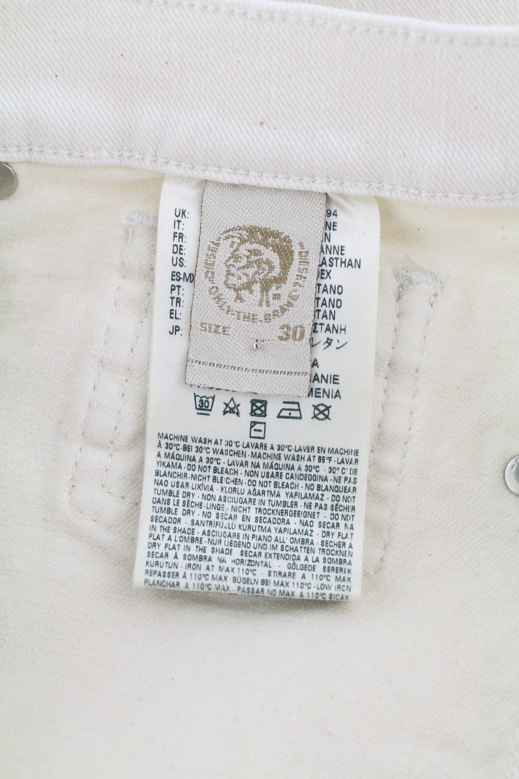 DIESEL Sandy-Patch 0672Y Womens Jeans W30/L34 RRP€190 Slim Stretch White