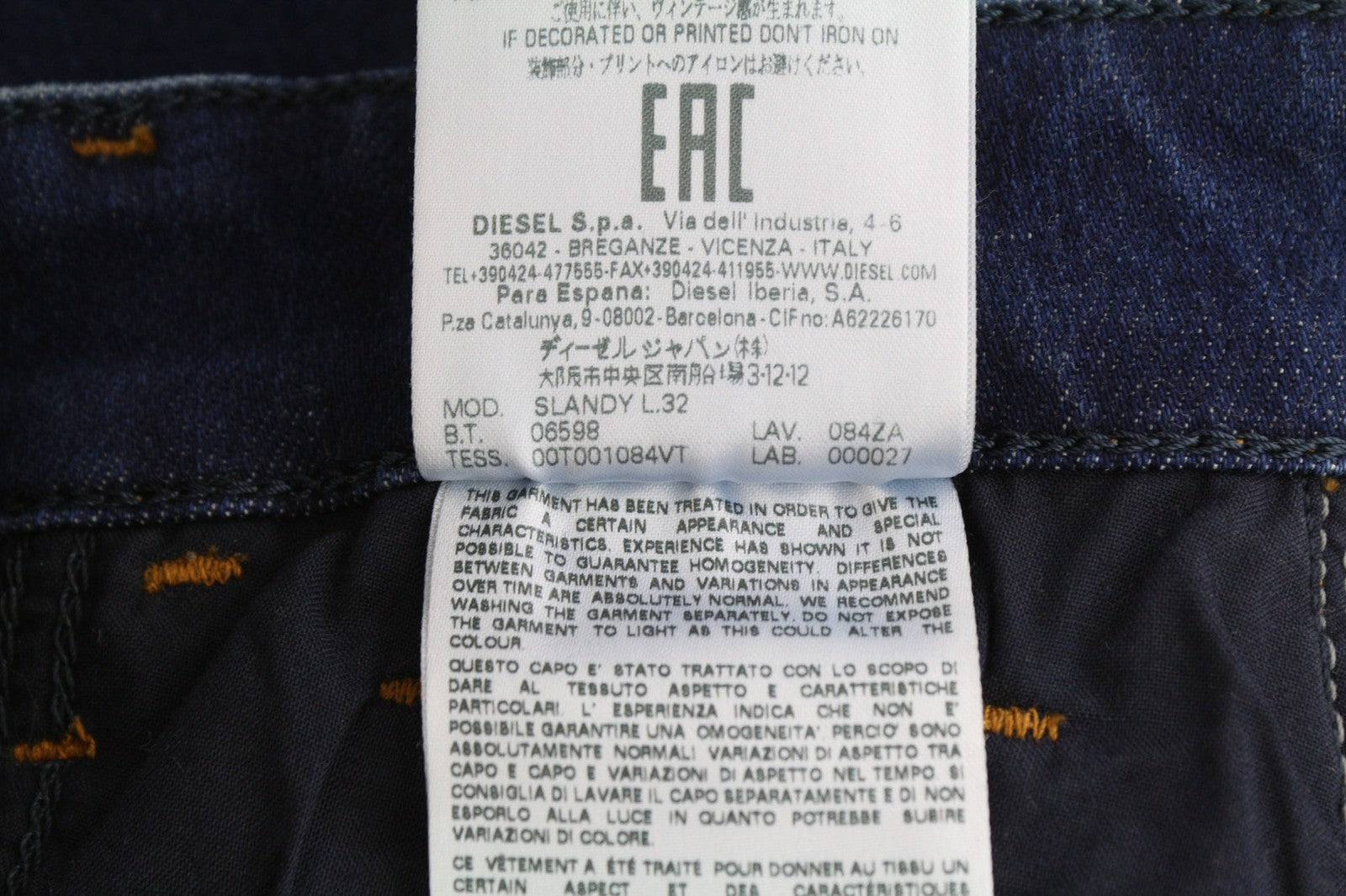 DIESEL Slandy 084ZA Womens Jeans W27/L32 Super Slim Skinny Regular RRP€200