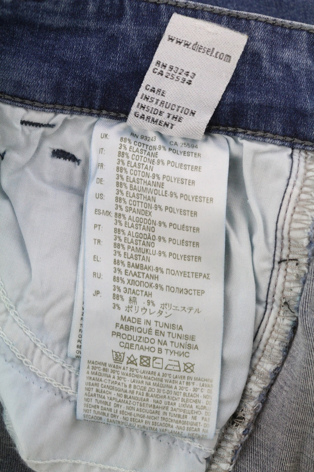 DIESEL Slandy 0681P Womens Jeans W26/L30 Super Slim Skinny Regular RRP€155