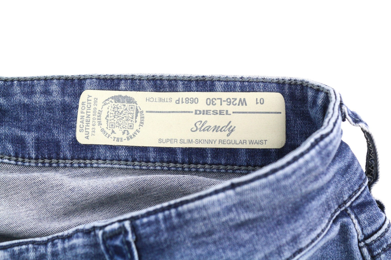 DIESEL Slandy 0681P Womens Jeans W26/L30 Super Slim Skinny Regular RRP€155