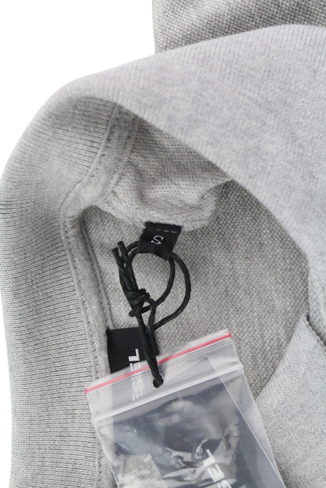 DIESEL T-Weet-Div vyriški polo marškinėliai S melange pilki trumpomis rankovėmis su sagomis ant logotipo