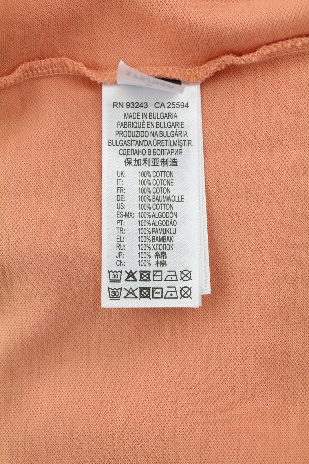 DIESEL T-Polo-Working vyriški marškinėliai S su persikų spalvos trumpomis rankovėmis, sagomis ir tampriu logotipu 