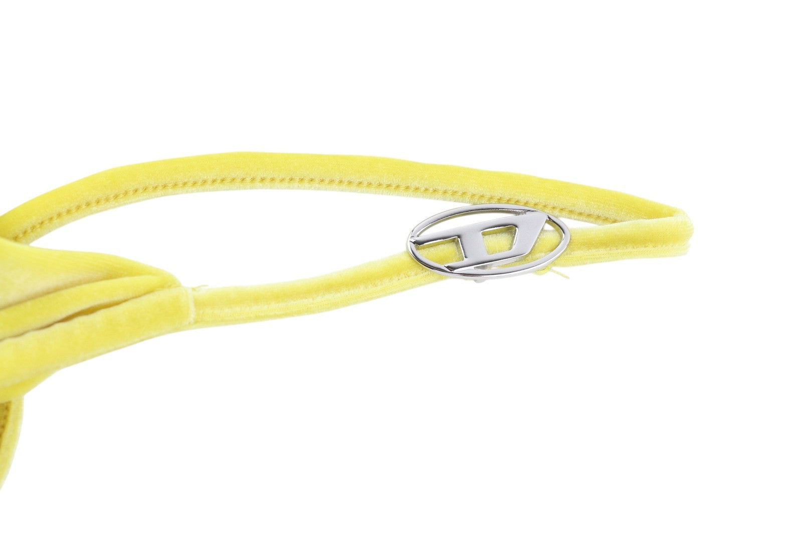 DIESEL T-Amos moteriški marškinėliai S dydžio, geltoni, veliūriniai, be rankovių, apvalios iškirptės, tamprūs, su logotipu