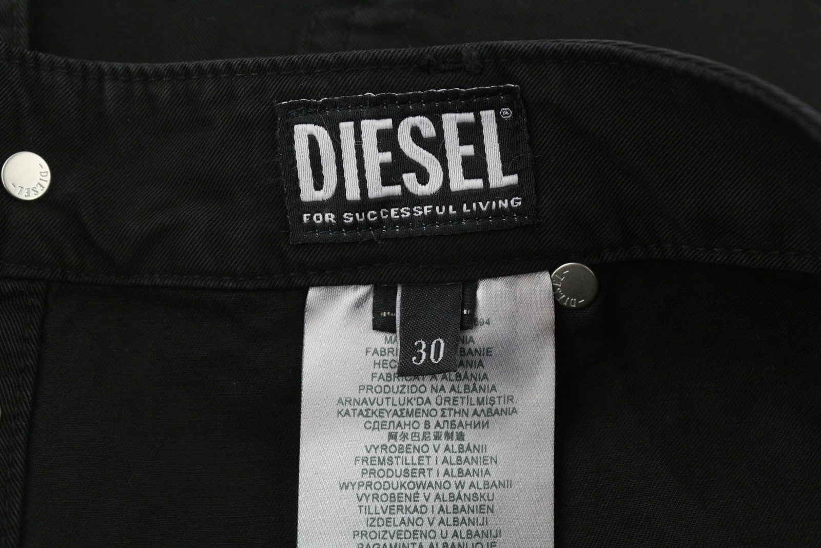 DIESEL O-Beige moteriškas sijonas W30 juodas medvilninis RRP150 5 dizaino kišenių logotipas Mini