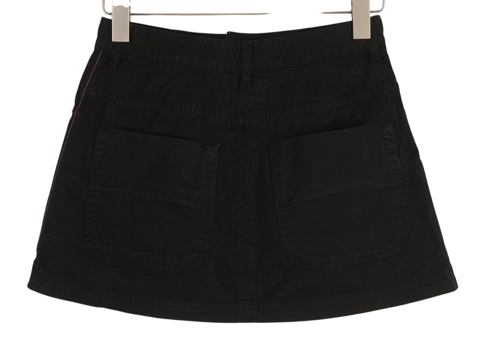 DIESEL O-Beige moteriškas sijonas W27 juodas medvilninis RRP 150 € 5 dizaino kišenės su logotipu Mini 