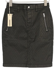 DIESEL De-Frank 0668Z moteriškas sijonas, W25, blizgučiais juodas, blizgantis, siuvinėtas, rekomenduojama kaina – 175 € 