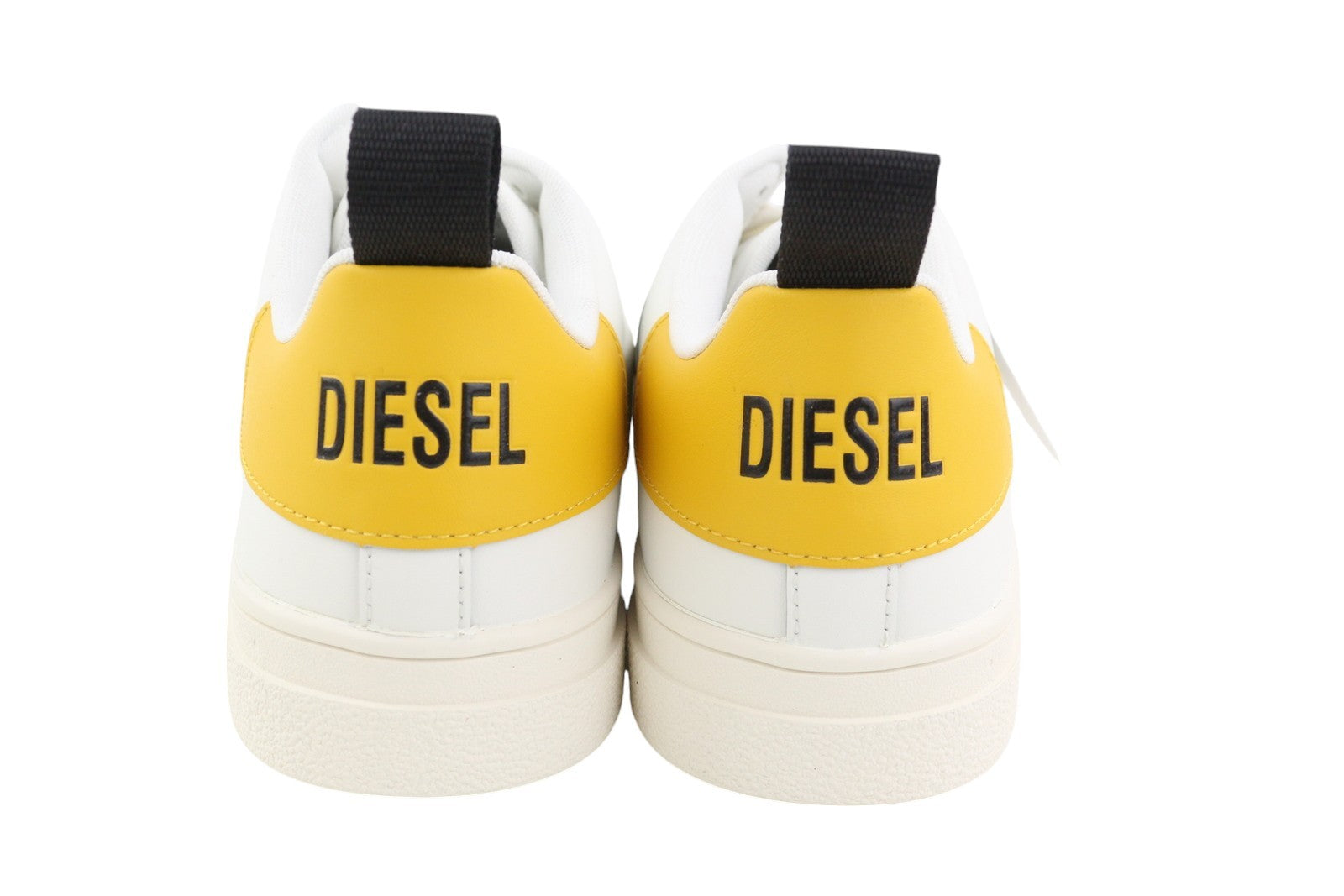 DIESEL S-Clever žemi nėrinių vyriški sportbačiai, EU44, odiniai, balti, migdolų spalvos, su priekine nosele, RRP 140 € 